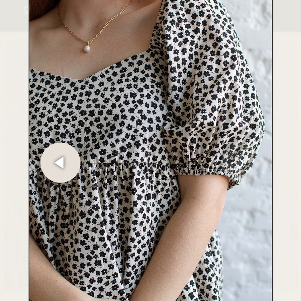 Floral Puff Sleeve Blouse